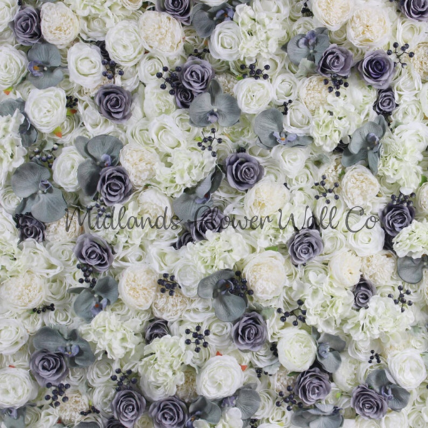 grey floral wall