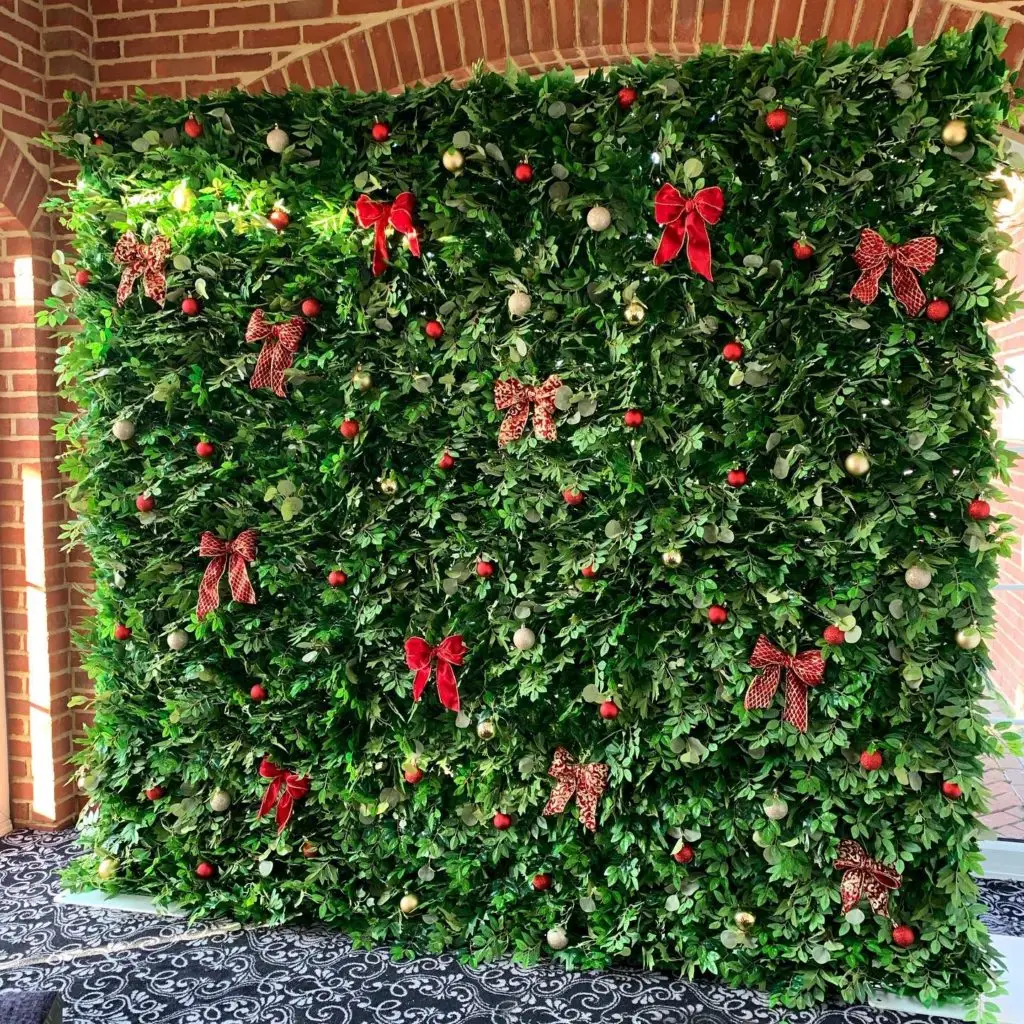 Christmas flower wall