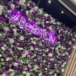 purple flower wall
