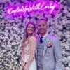 neon sign flower wall
