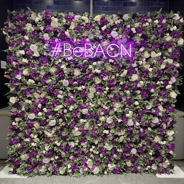 purple flower wall