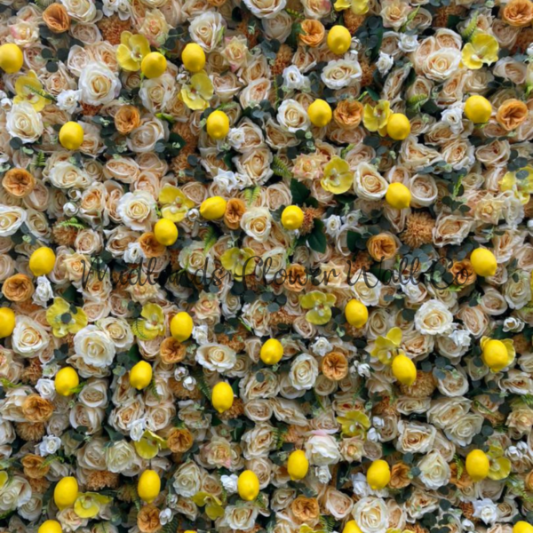lemon fruit flower wall