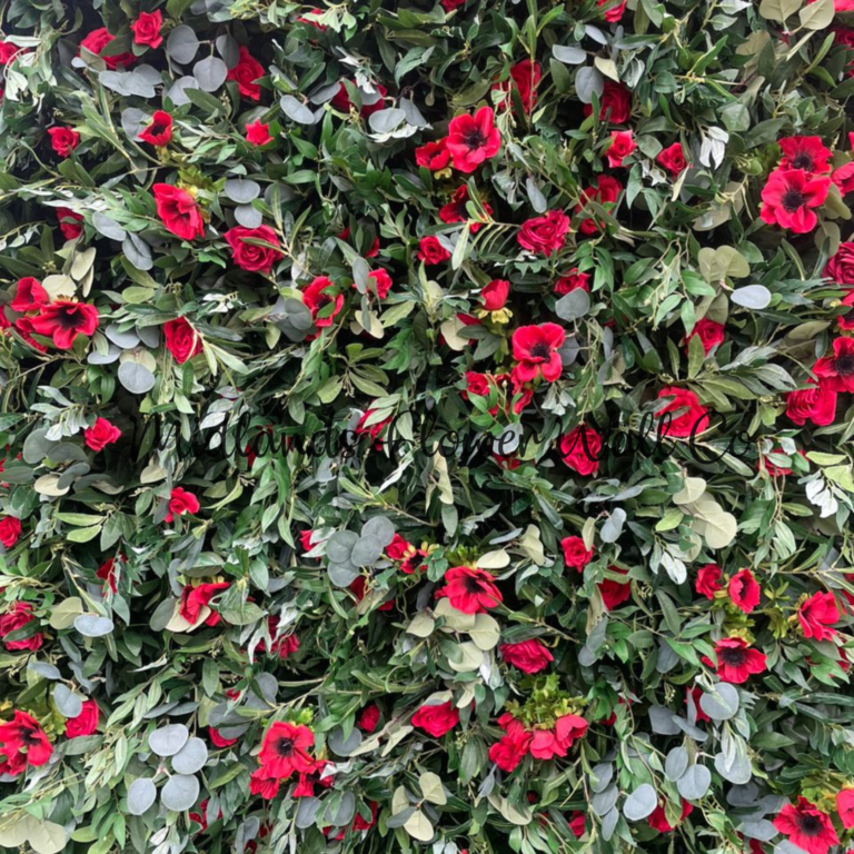 Poppy Flower Wall Midlands Flower Wall Company