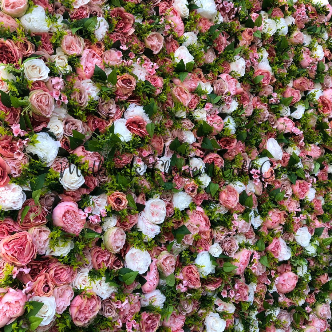pink flower wall panels