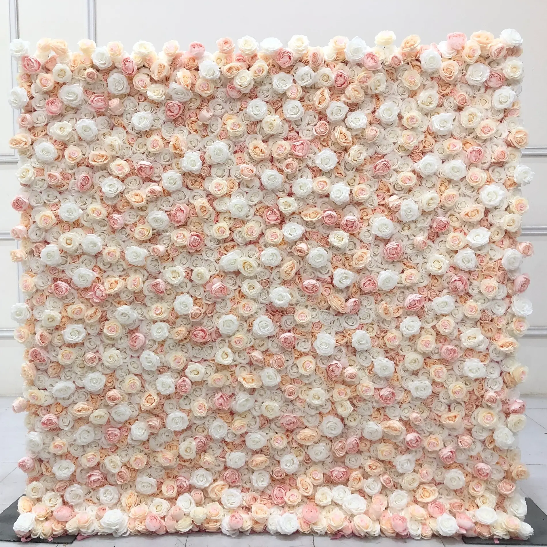 roll up flower wall
