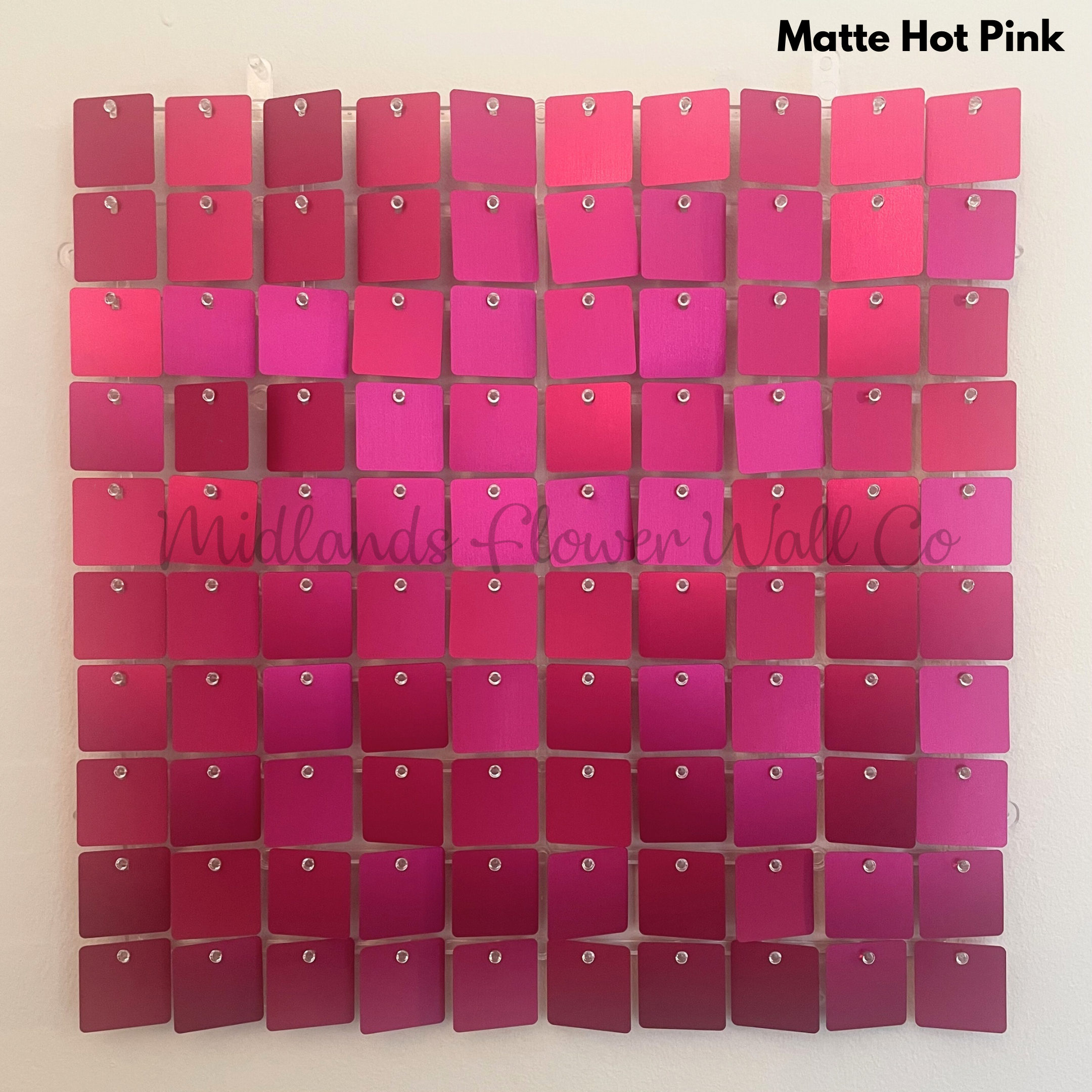 matte hot pink sequin wall panel