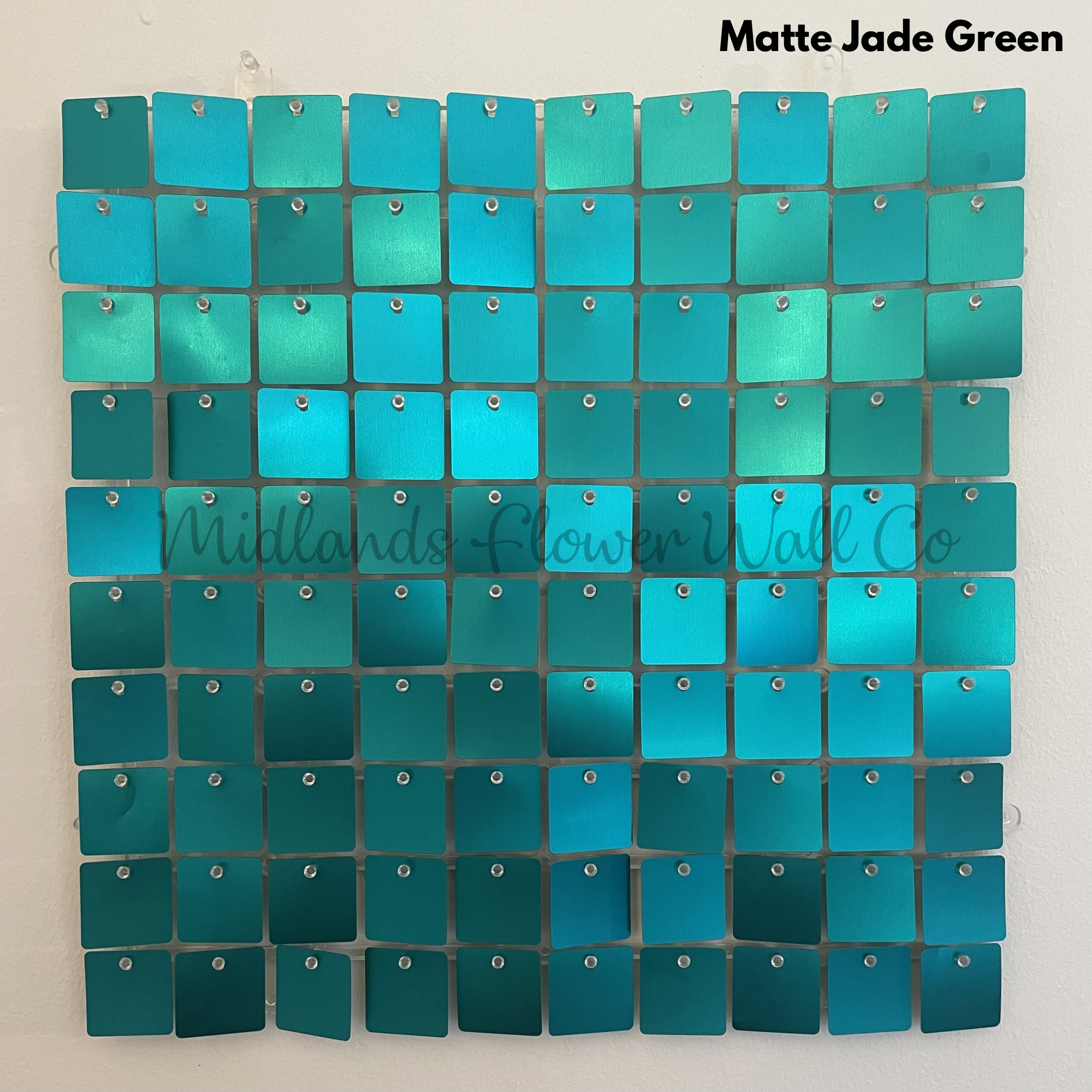 matte jade green sequin wall panel