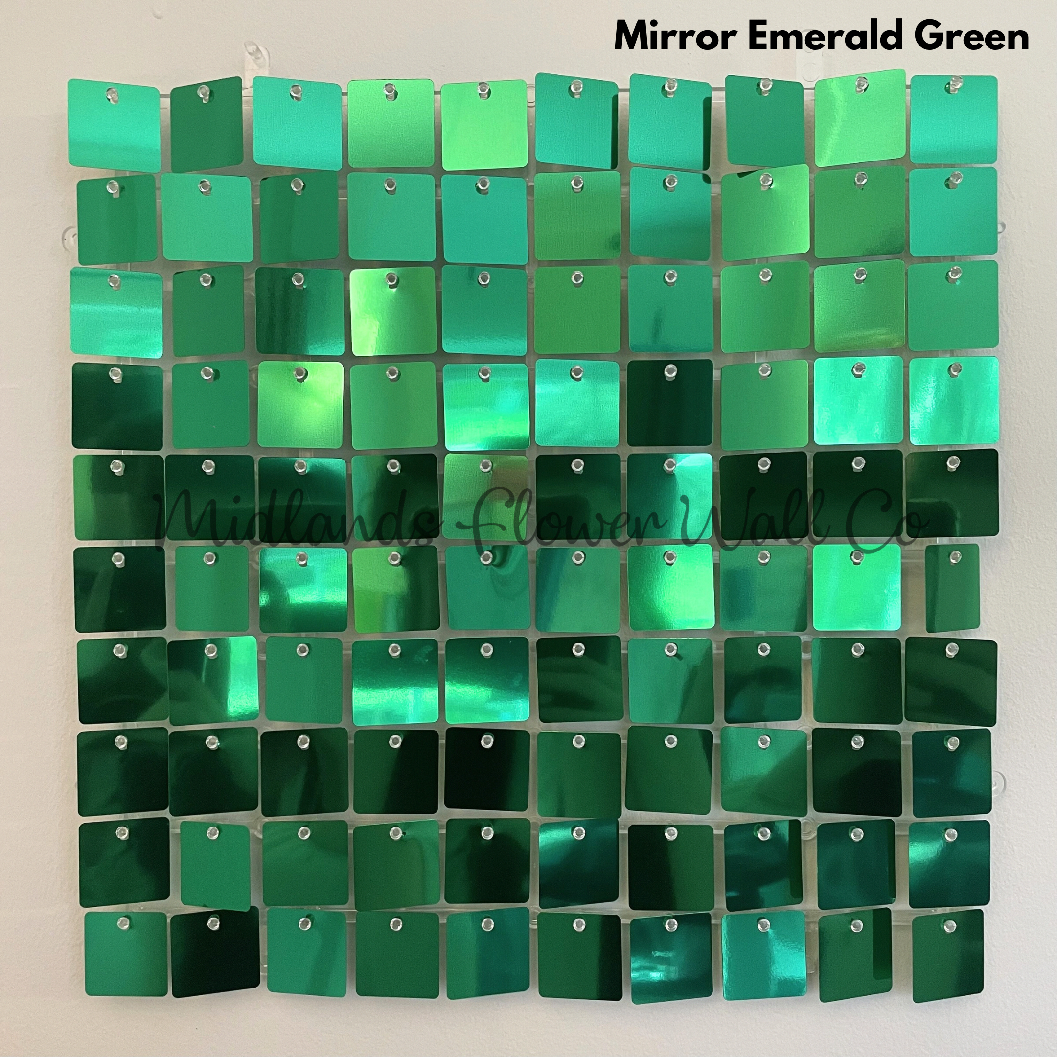 mirror emerald green sequin wall panel