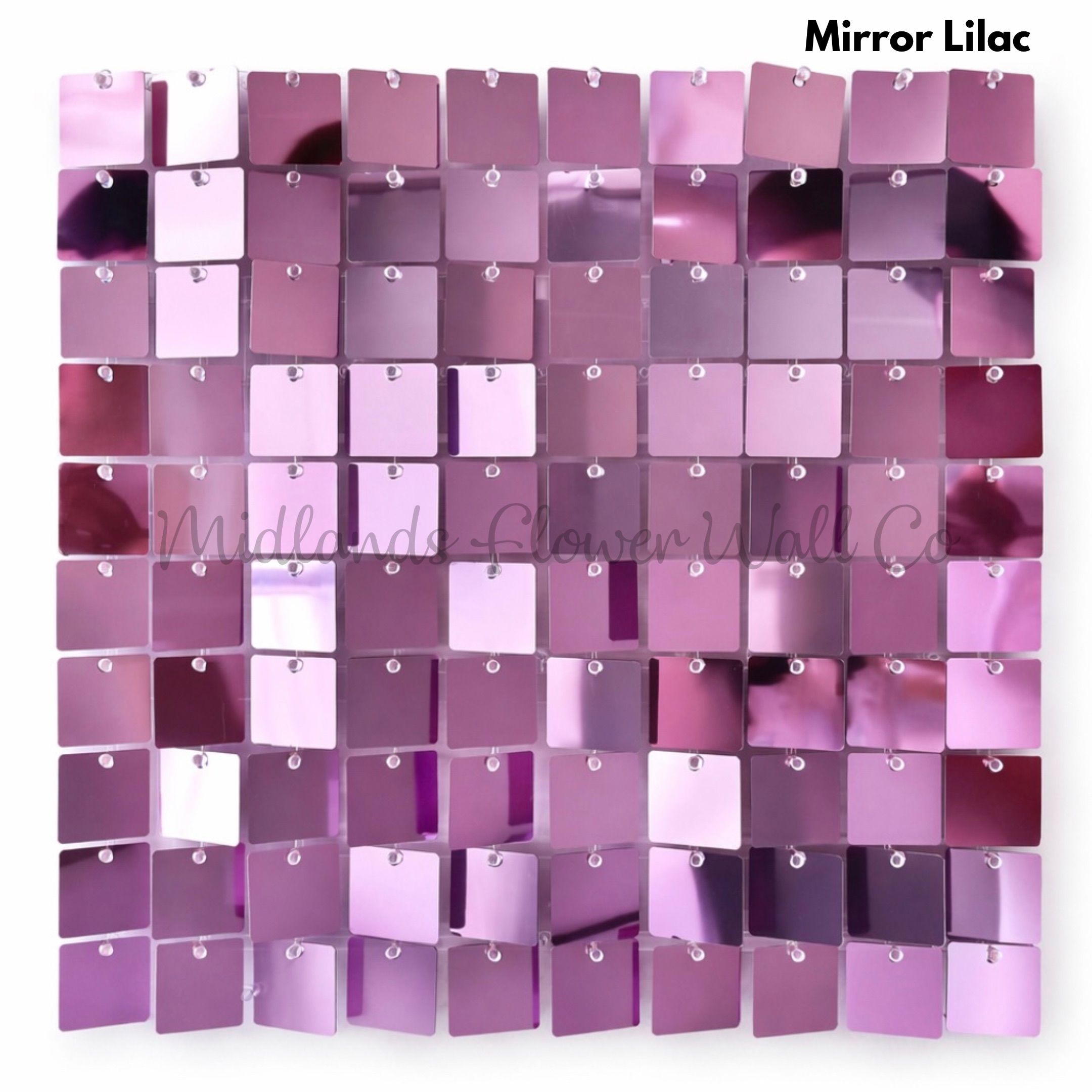 mirror lilac sequin wall panel