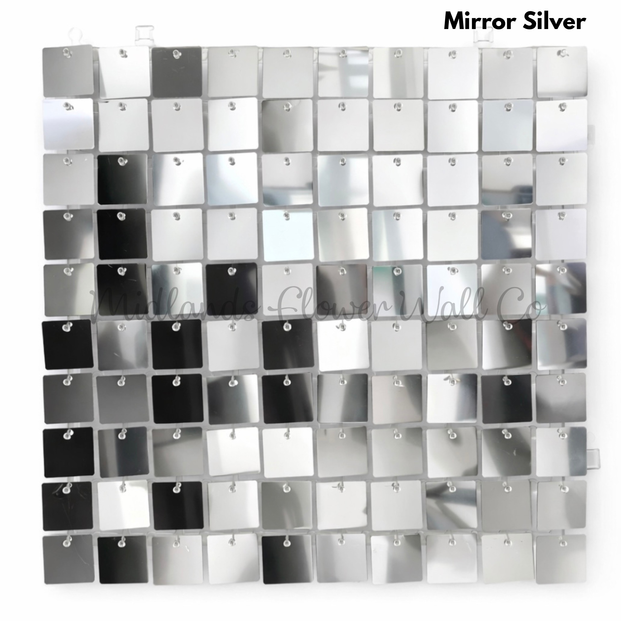 mirror silver sequin wall panel