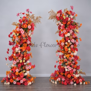 Pink & Orange Broken Flower Arch