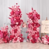 pink flower pillars