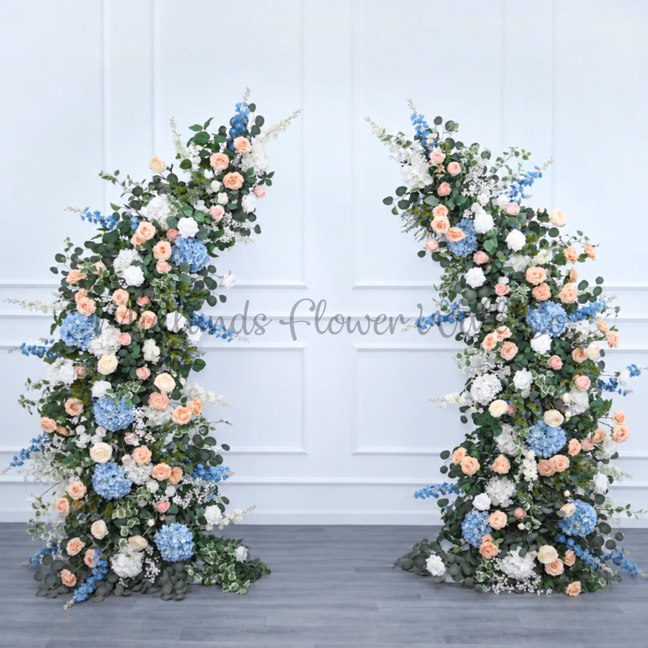 blue broken flower arch